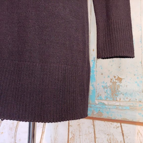 H& M cow neck long sleeve knit sweater dress/size M/black - Picture 7 of 8